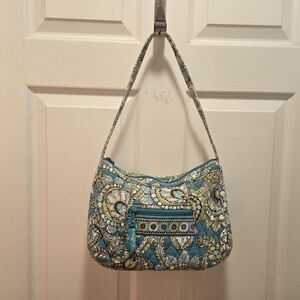 Vera Bradley small hobo bag, Peacock, EUC